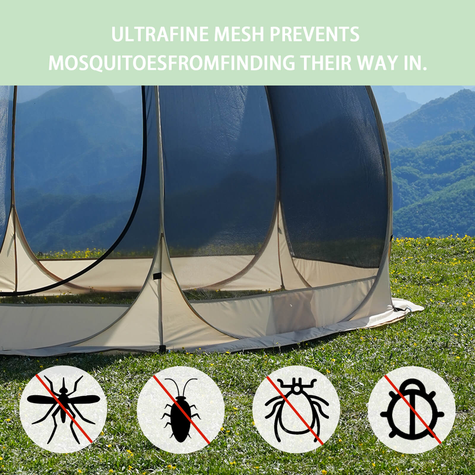 Mosquito proof mesh shelter octagonal mesh shelter mosquito protection breathable insect screen outdoor
