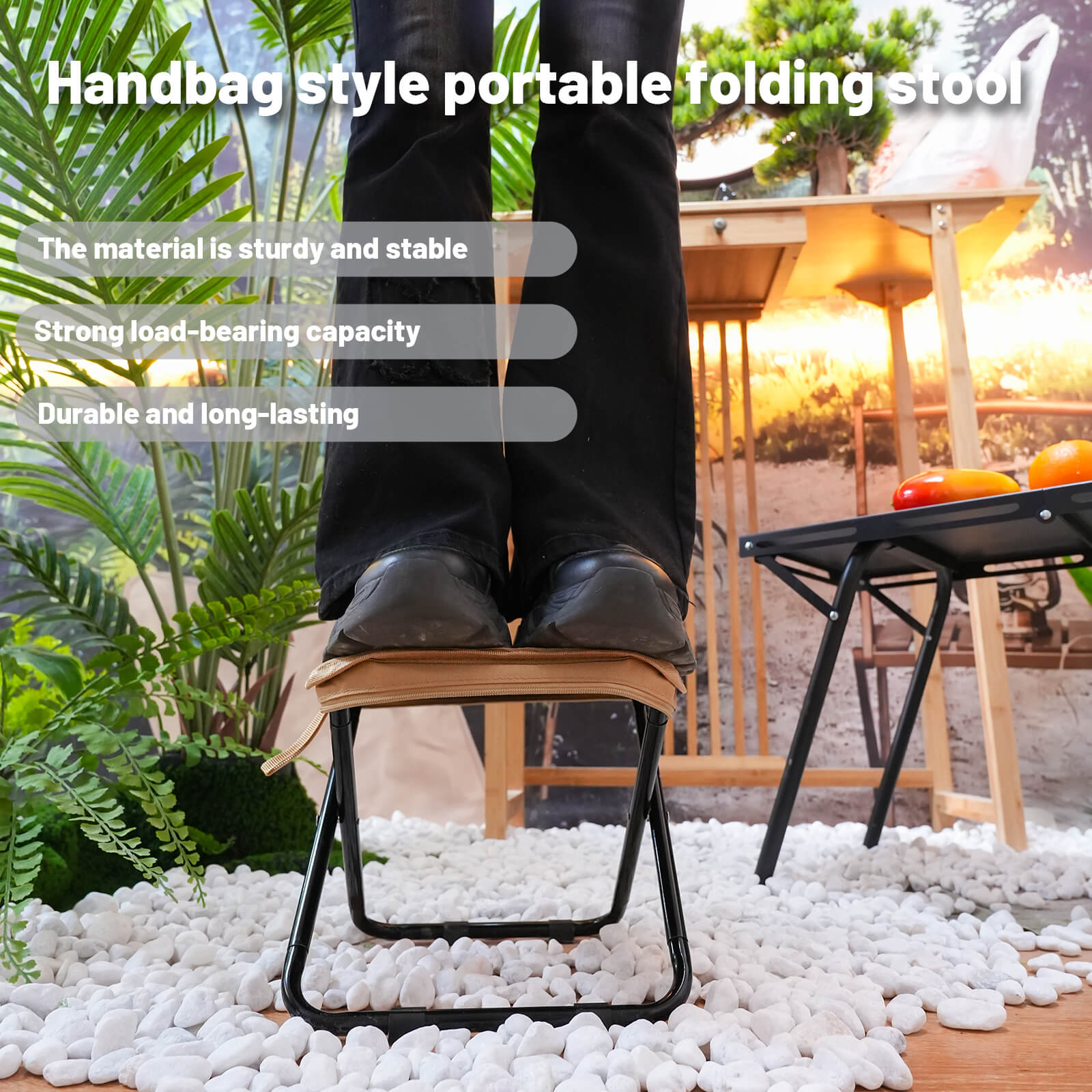 Stable pocket folding chair pocket folding chair stable frame support durable outdoor seating
