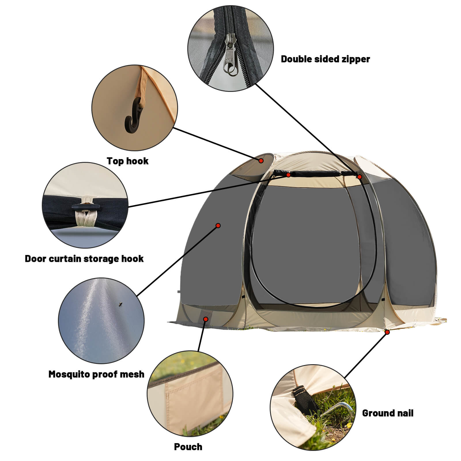Mesh shelter connector detail octagonal mesh shelter frame connector detail durable component outdoor