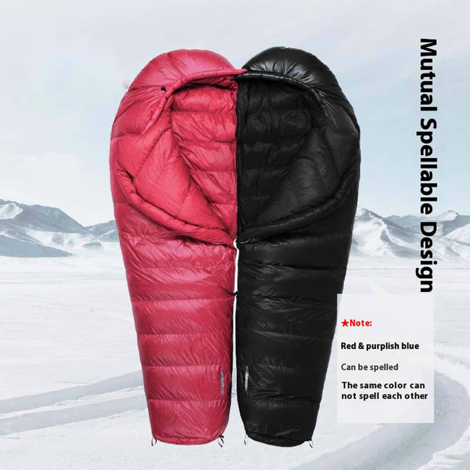 Sleeping bag inner detail sleeping bag zipper inner lining detail soft warm material