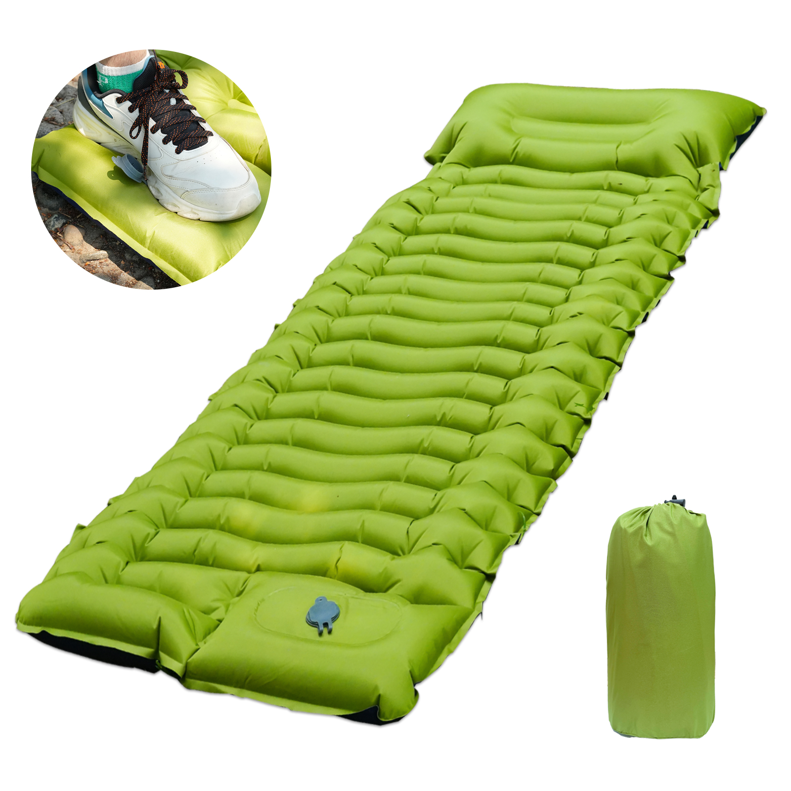 Free hands sleeping pad: Pakicetus step on the inflatable mattress