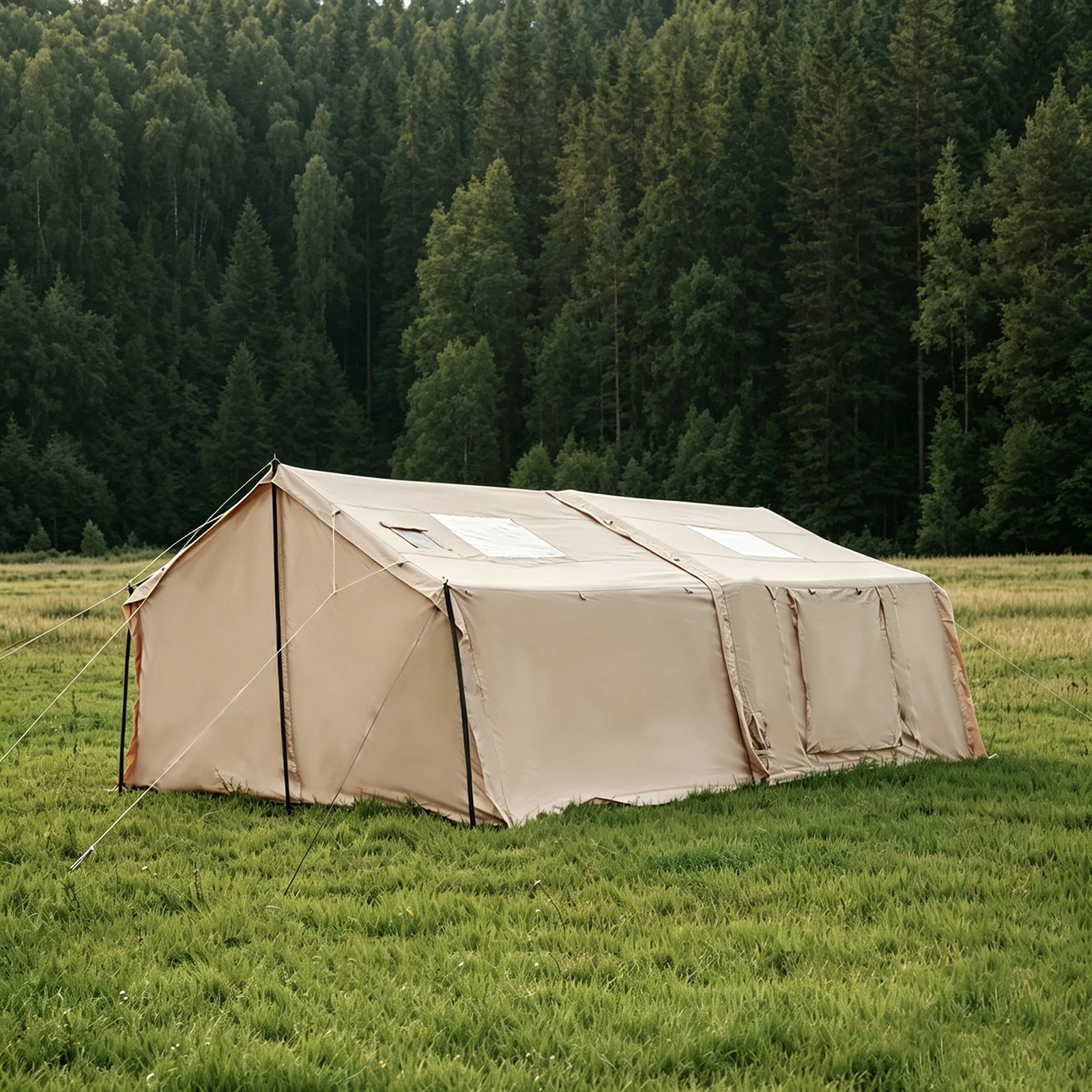 Large inflatable camping tent This large inflatable camping tent offers a spacious interior, quick air inflation, and comfortable living space for family camping and outdoor adventures.