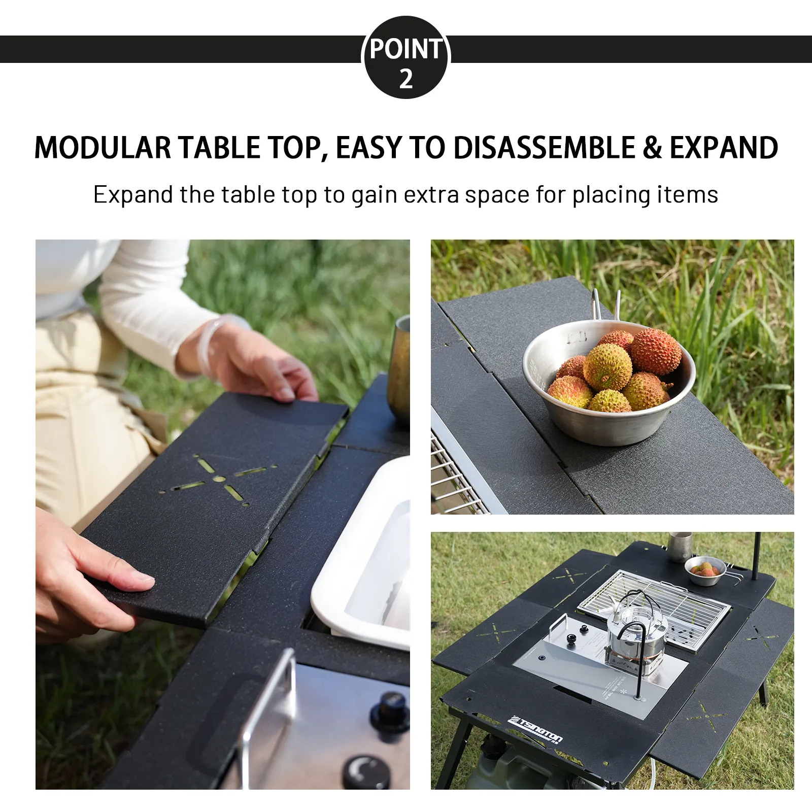 Quick assembly IGT tactical camping table quick assembly easy installation modular frame