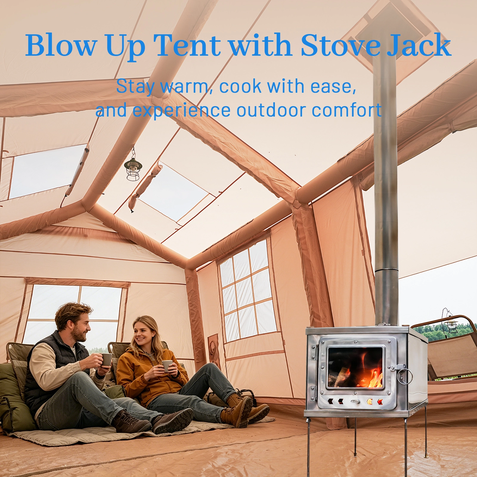 Integrated stove jack The built-in stove jack supports compatible chimney pipes, making the tent suitable for cool-weather camping.